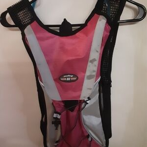 Pink Hydration Backpack with Reflective Stripes